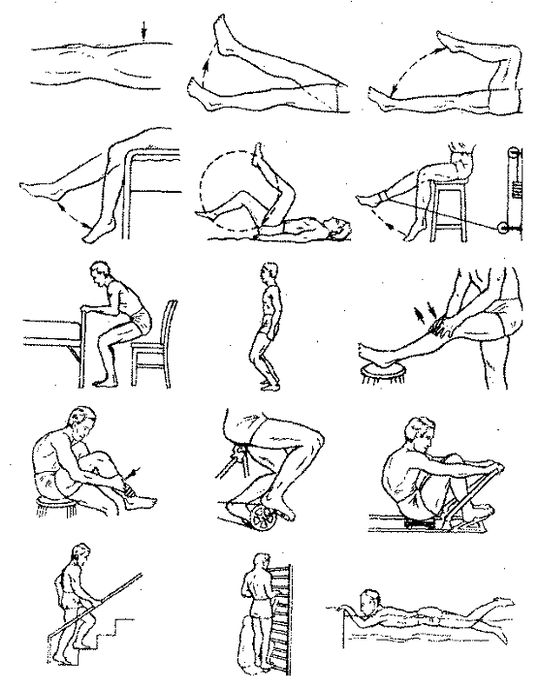 Therapeutic exercises for osteoarthritis of the knee joint